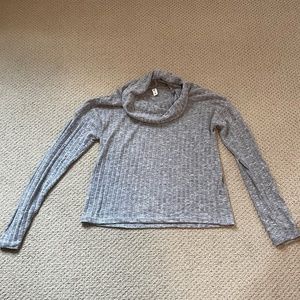 Cowl Neck Grey Sweater